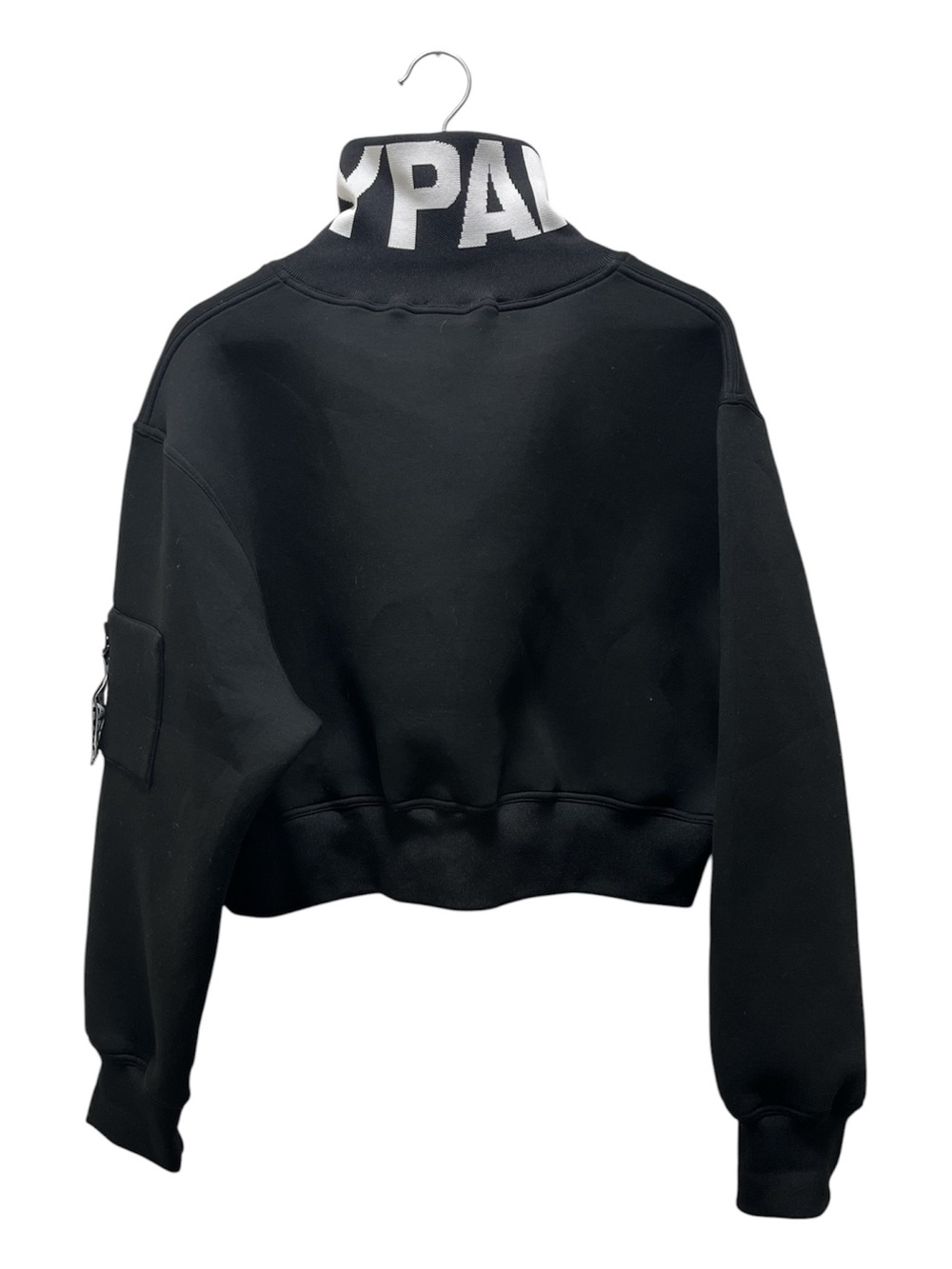 Ivy wPark Cropped Quarter Zip Sweatshirt Funnel Neck Black M - Picture 3 of 10